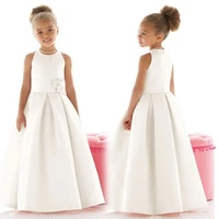 2020 elegant flower girl dresses first communion dresses for girls ruched party dresses vestido de daminha