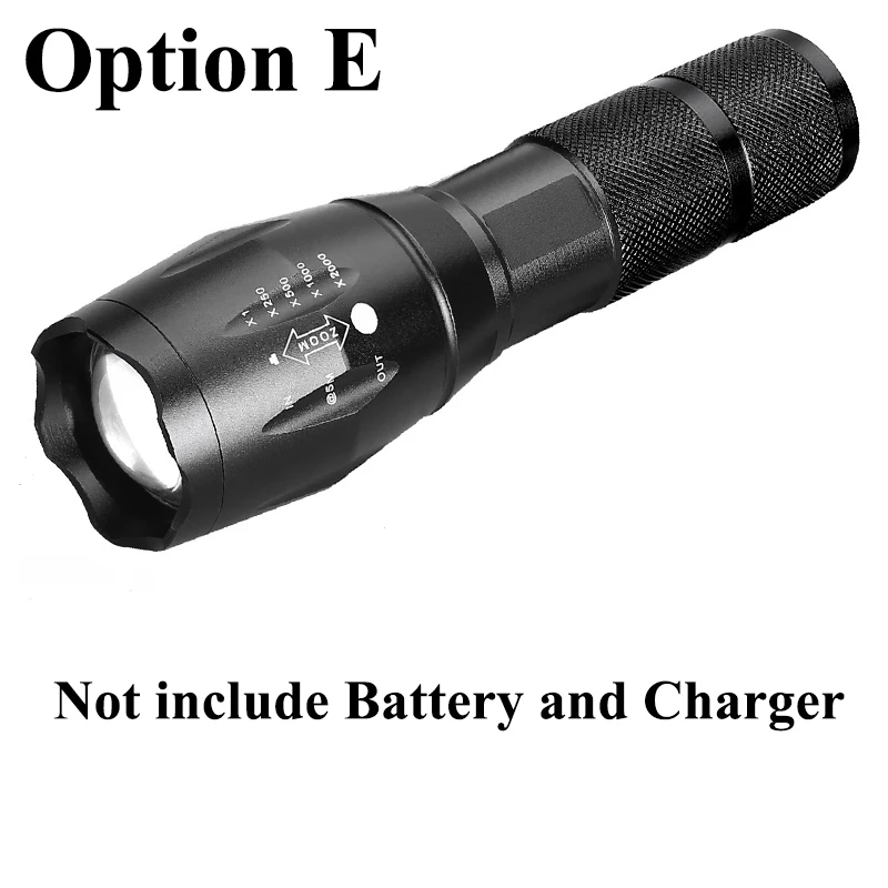 Option E Z10 Litwod C8 высокомощный тактический светодиодный светильник-вспышка XM-L2 T6 U3 для самозащиты, вспышка, светильник фонарь для охоты, велосипедный светильник - Испускаемый цвет: Option E