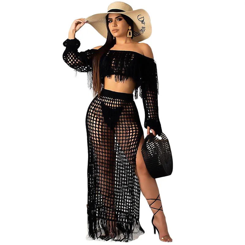 Платье женское длинное с открытыми плечами и разрезом сбоку|Женские платья| |