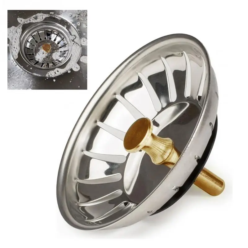 Stainless Steel Kitchen Sink Filter Mesh Plug Waste Floor Drain Cover Basin Bathroom Hair Catcher |