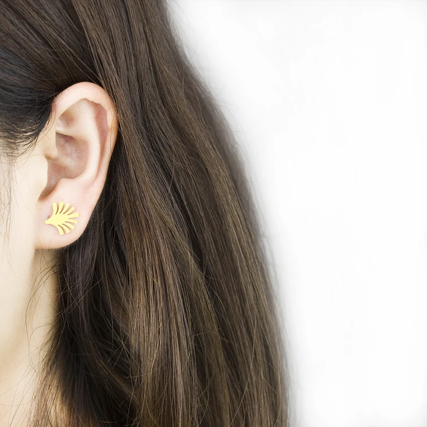 Летние праздничные Гавайские модные простые женские серьги-гвоздики с кокосовой