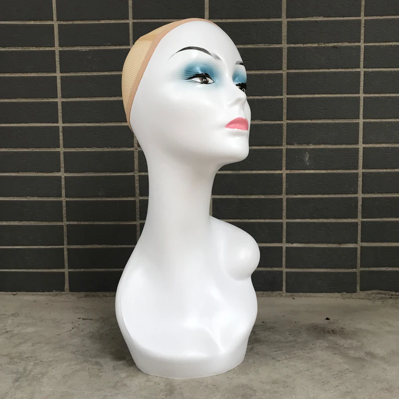 Практичный белый кожаный женский манекен головной парик шапка шарф дисплей
