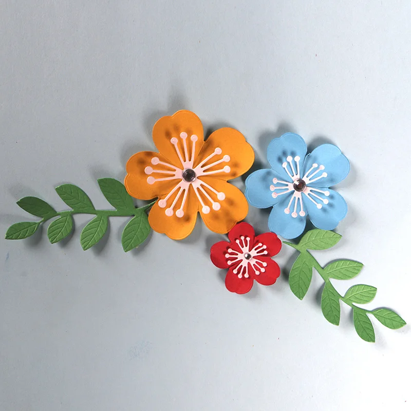 Металлические Вырубные штампы duтвердых веток и цветов кружевной полый альбом