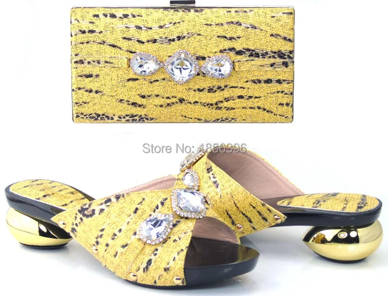 DT2207-96 women shoes high heel Italian Shoes with matching Bags ladies sandals African and bag to match | Обувь