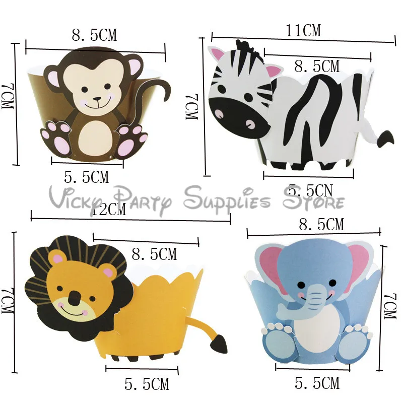 12 шт./лот мультяшная ферма с животными одноразовый набор для торта тематическая