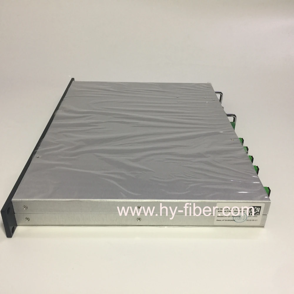 4 полосный CATV 1550nm оптический усилитель EDFA 18dBm SC/APC Двойной источник питания с