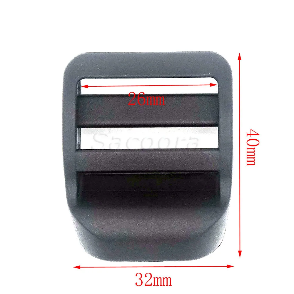 5pcs/pack 1&quot Plastic Ladder Lock Slider Buckle Adjustable Black for Backpack Straps | Дом и сад