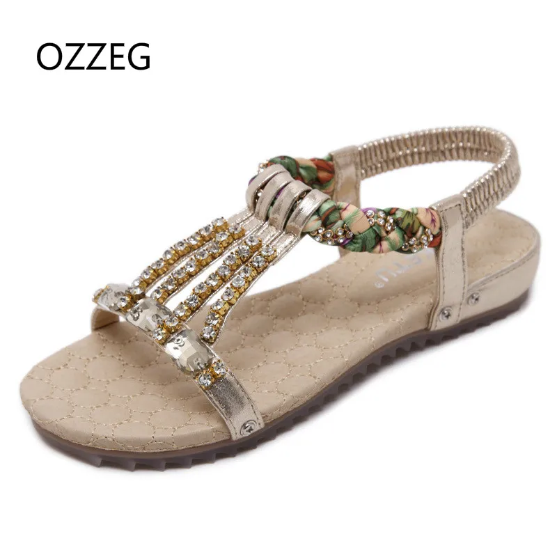 Женские сандалии Комфорт Лето плоской подошве в богемном стиле женские