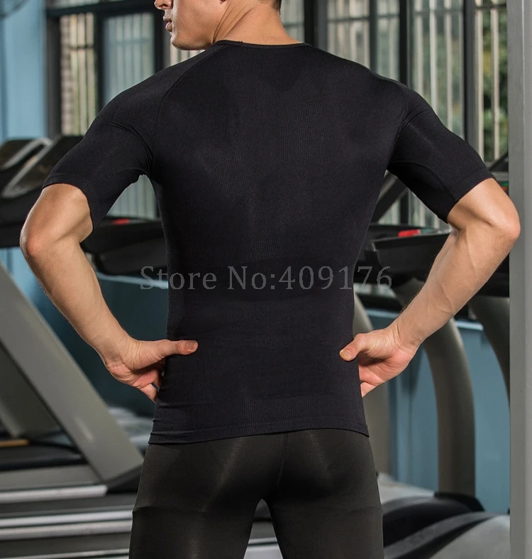 Мужские топы для осанки футболка брюшного пресса формирователь тела Мужская
