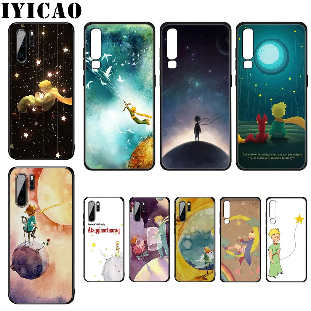 IYICAO Маленький принц и лиса черный мягкий силиконовый чехол для Huawei P Smart P30 P20 P10 Lite