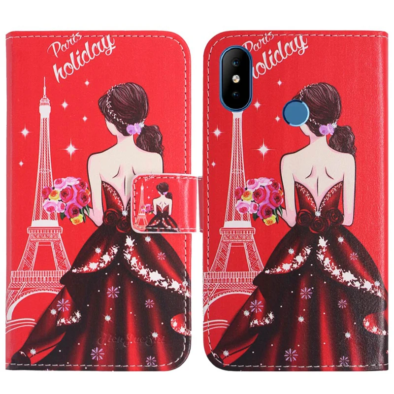 Модный защитный кожаный чехол-книжка TienJueShi для телефона Doogee N10 5 84 дюймов