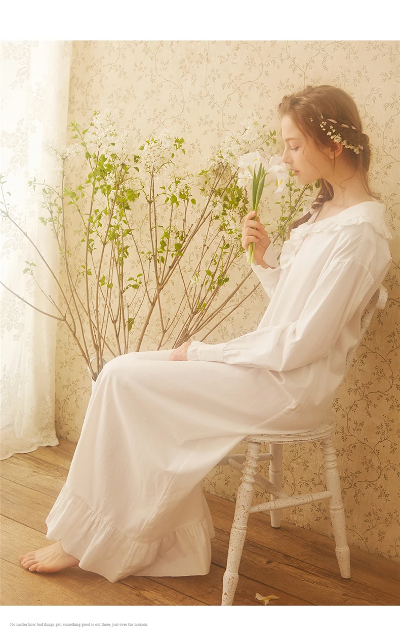 Бесплатная доставка 100% хлопок ночная рубашка принцессы королевская Пижама