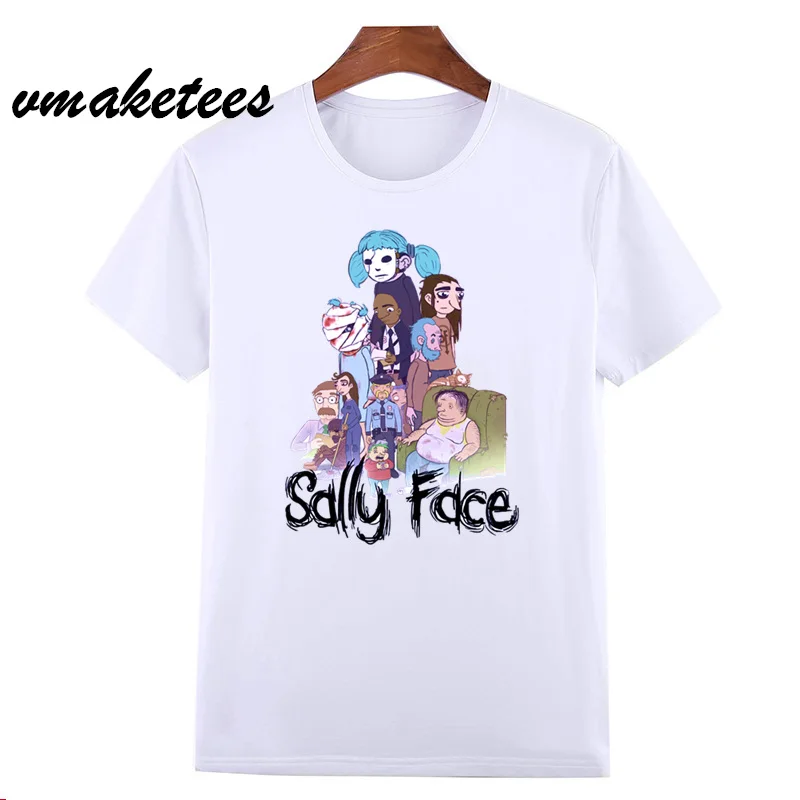 Мужская/женская футболка с коротким рукавом Sally Face новая летняя Мужская
