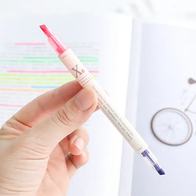 Флуоресцентные двусторонние маркеры 6 цветов для рисования акварелью|Маркеры| |