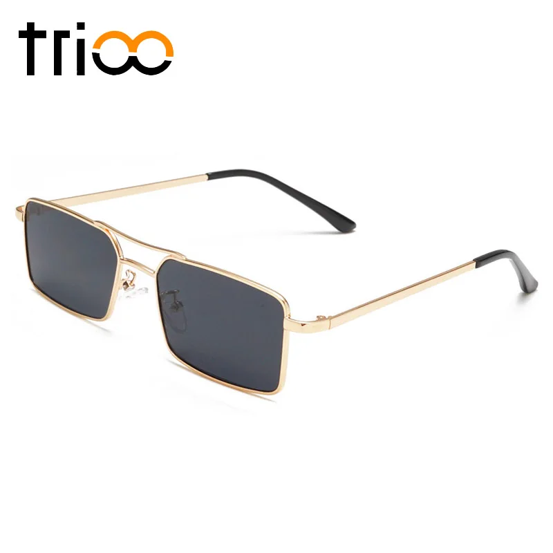 Женские солнцезащитные очки TRIOO прямоугольные золотого и металлического цвета