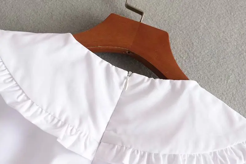 Новое Женское милое агаровое кружево Питер Пэн воротник Повседневная белая