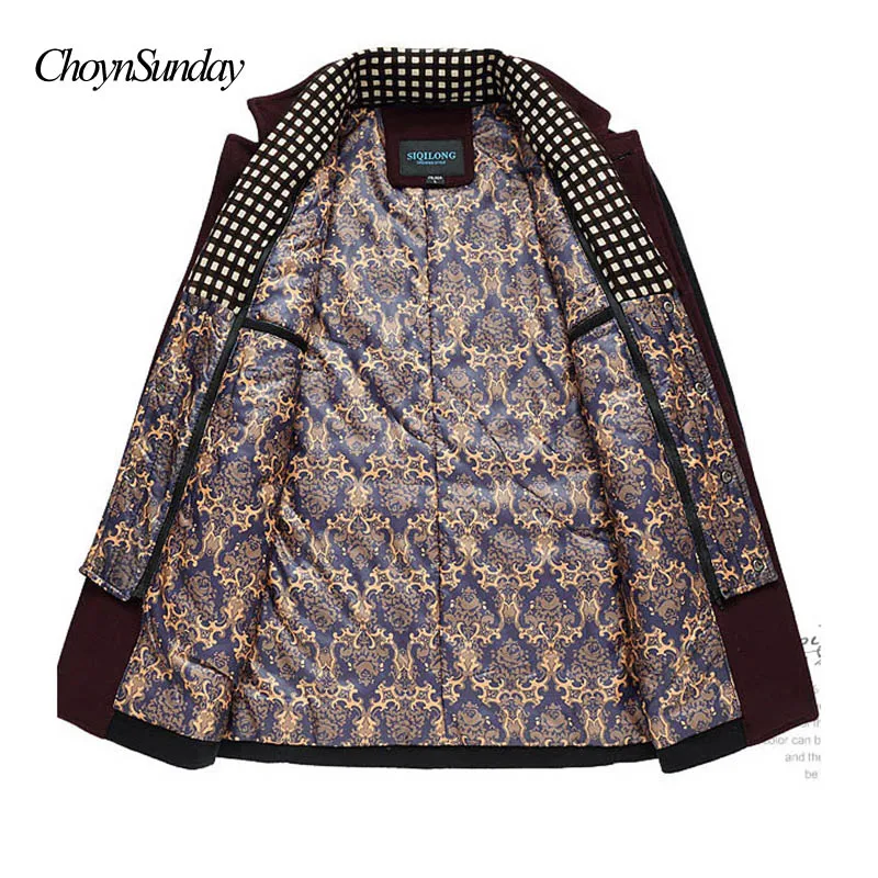 2018 Новая зимняя мужская шерстяная куртка Плюс Толстая Верхняя одежда Мужская