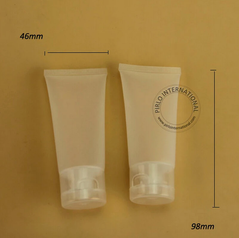 50 шт./лот оптовая продажа 30 мл пустая косметичка PP + PVC мягкая трубка для мытья рук