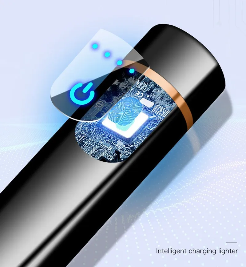 Mini Cigarette Lighter Metal USB Charging Rechargeable Electric Windproof Smoking Gadgets Accessories For Men | Дом и сад