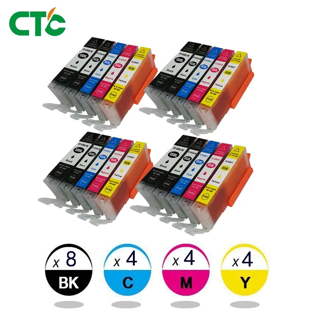 20x PGI 550 CLI551 совместимый чернильный картридж для PIXMA IP7250 MG5450 MX925 MG5550 MG6450 MG5650 MG6650 IX6850