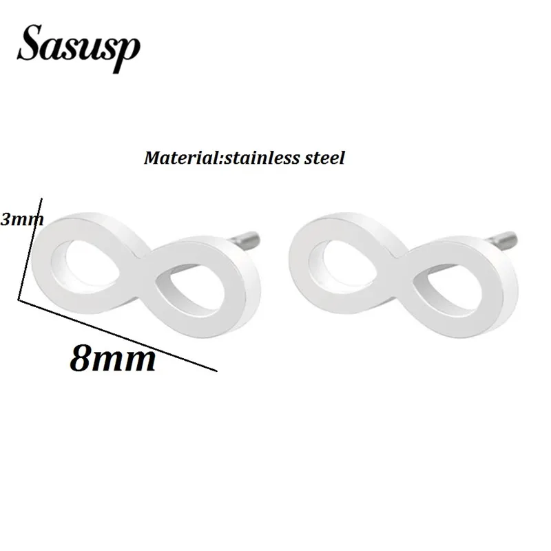 Женские серьги-гвоздики Sasusp серьги для пар из нержавеющей стали с символом