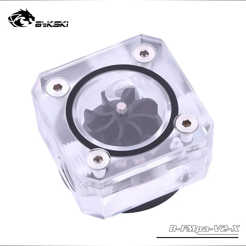 Bykski B-FMpa-V2-X водяного охлаждения расходомер прозрачный акриловый G1/4 RBW 5 V AURA система освещения