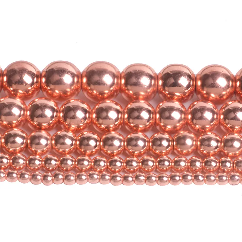 Бисер из розового золота AAA бисер натурального камня для изготовления ювелирных