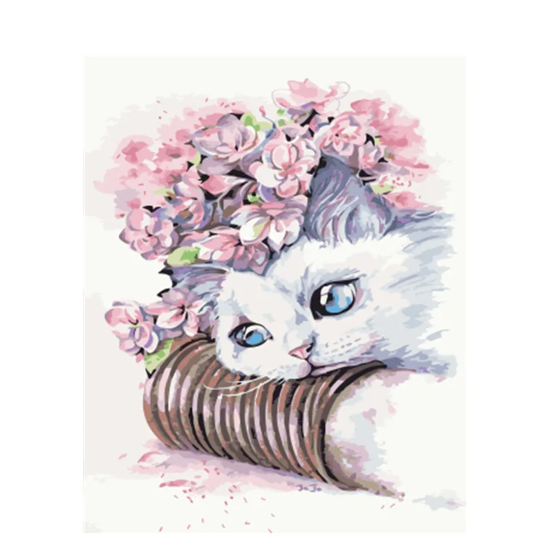 GX3495 DRAWJOY обрамленная картина тигр DIY картина по номерам Красочная картина домашний декор для гостиной уникальные подарки GX24661 - Цвет: GX3495