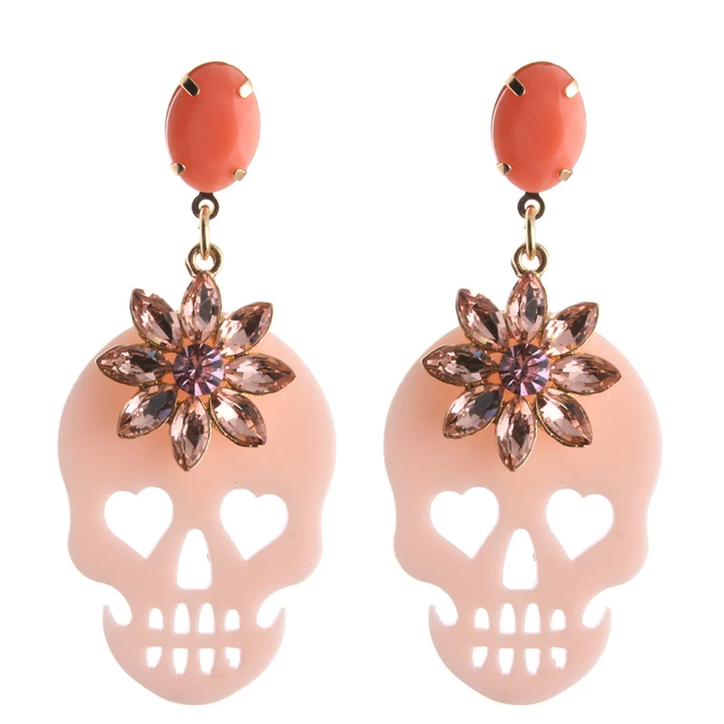Висячие серьги NeeFu WoFu с кристаллами в виде черепа полимерная серьга чаньтоу