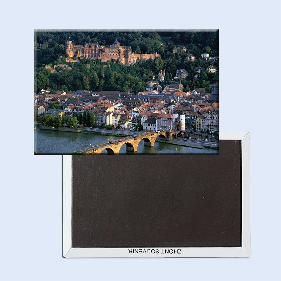 Металлические завернутые магниты SOUVEMAG Германия Heidelberg пейзаж туристическое