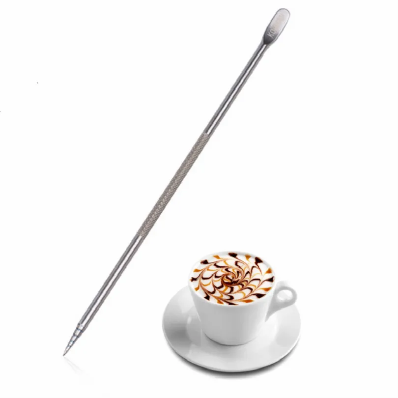 

135mm stainless steel barista tools latte art coffee art palillos de tejer fancy pen spice pen coffee pen caffe art