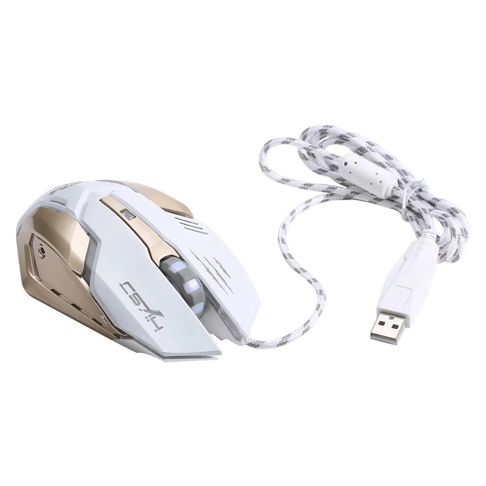 2 4G Регулируемая 7 кнопок оптическая USB Проводная игровая Бесшумная мышь для ПК