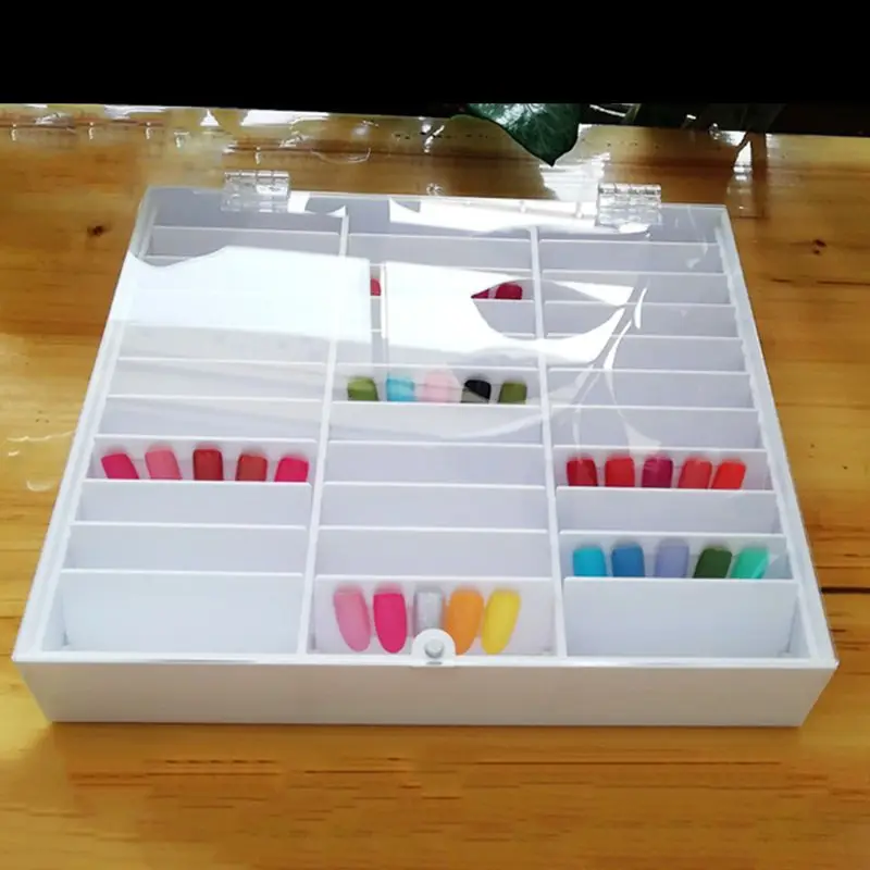 Чехол для хранения накладных ногтей 30 отделений художественное оформление