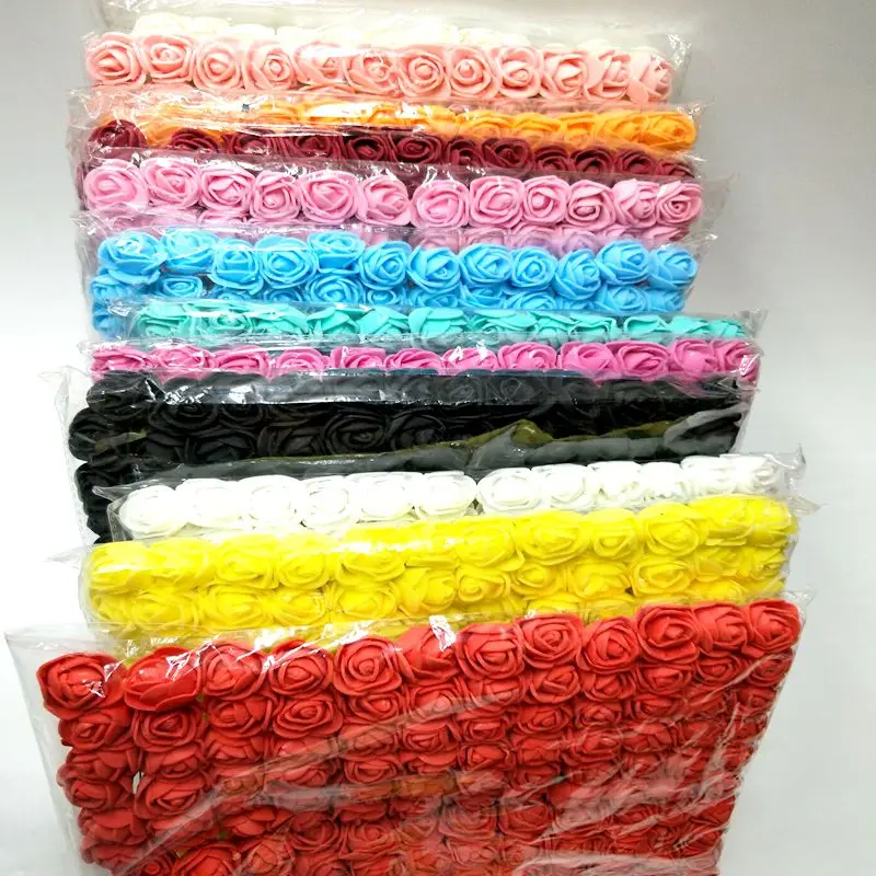 24 шт./лот 2 см искусственный цветочный букет из пенопласта с искусственным