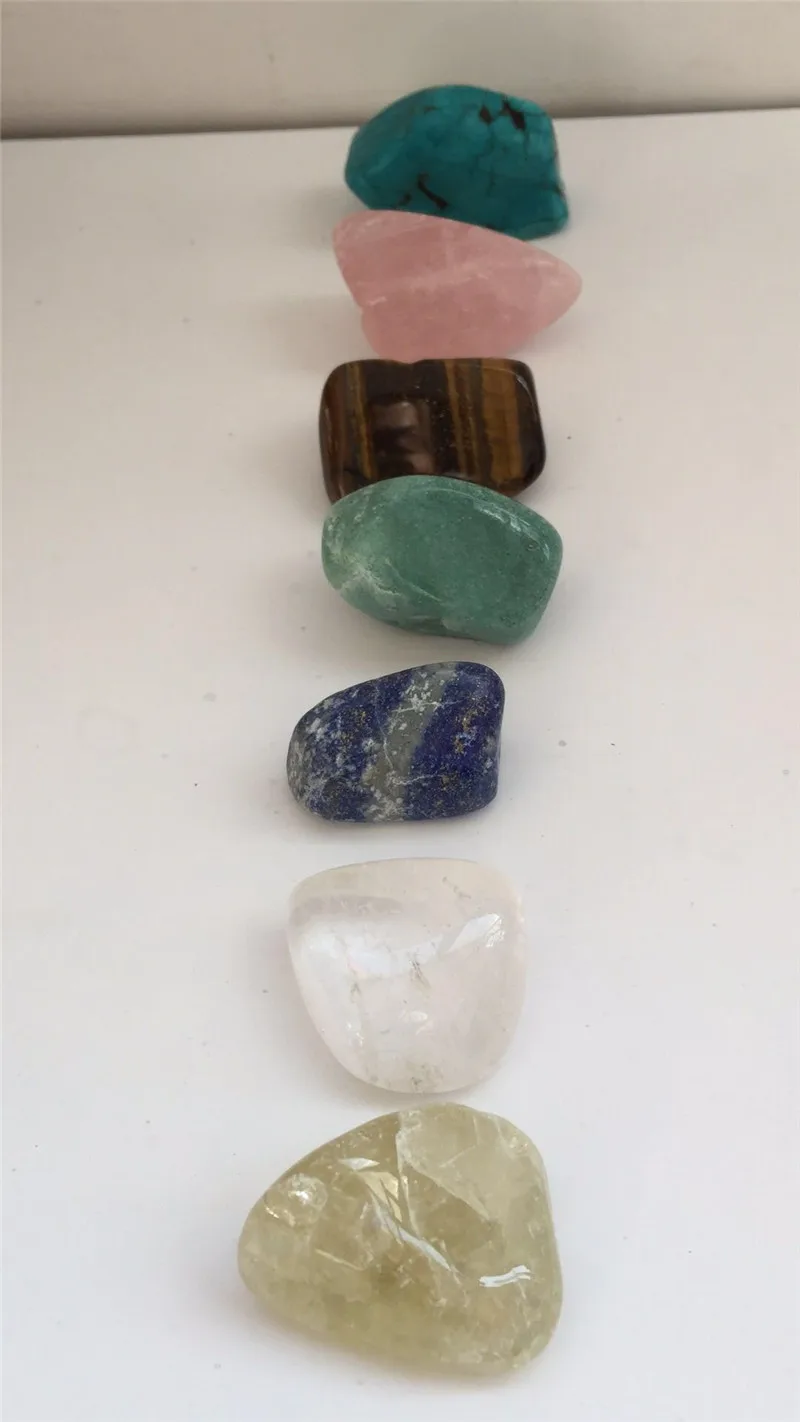 Энергетические кристаллы 7 Чакра драгоценный камень сушильный цитрин прозрачный