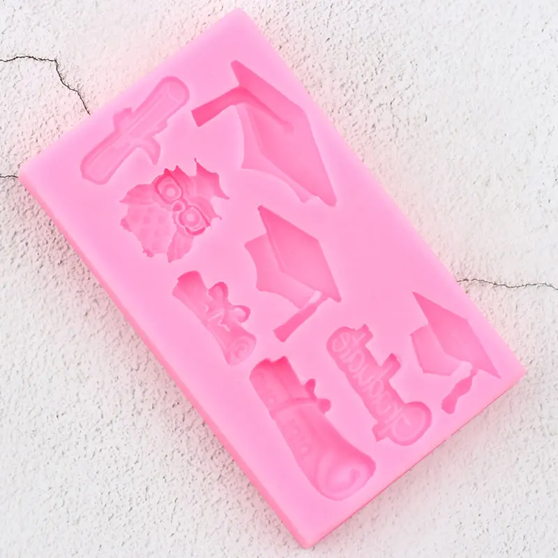 3D выпускные силиконовые формы для шляп совы украшения тортов помадки кекс сделай