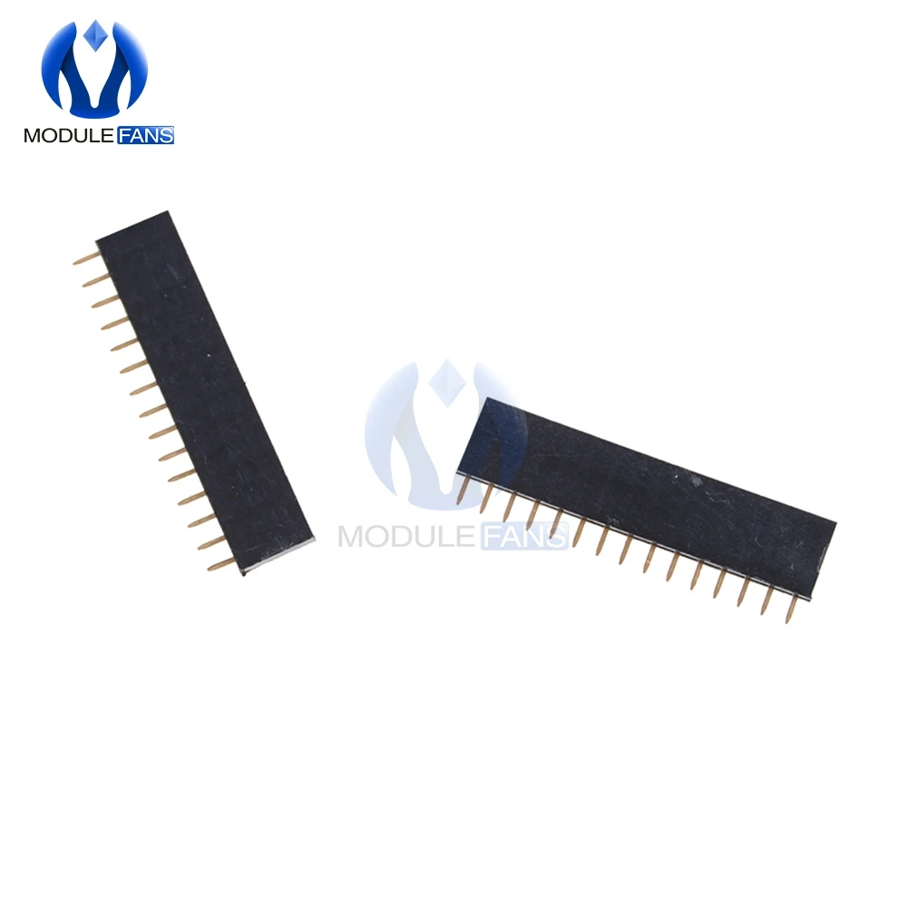 10 шт. Однорядный прямой гнездовой штырьковый коннектор 2 54 мм 15 штырьков