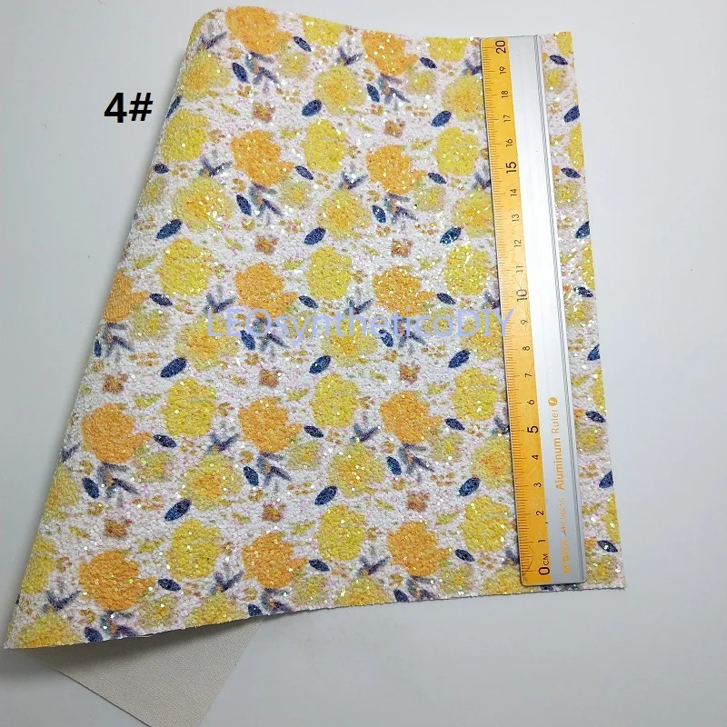 1 шт. 21 х29 см синтетический Letaher кожаный чехол с принтом цветов для изготовления