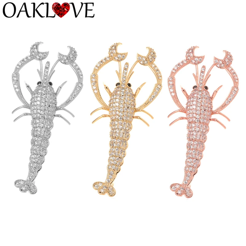 Модные Роскошные серьги с кубическим Цирконом броши &quotЛобстер&quot Шпильки
