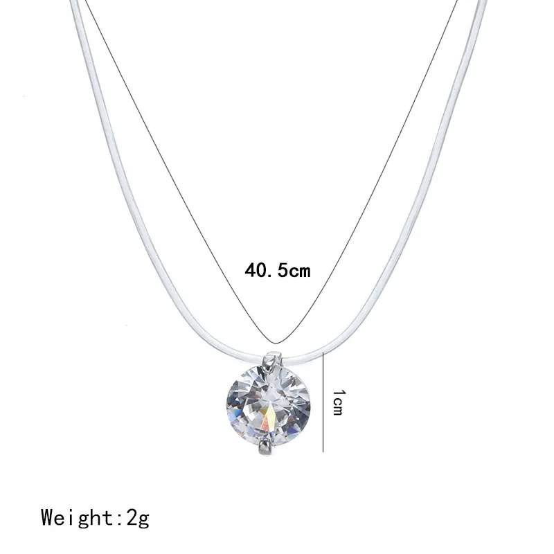 Женское Ожерелье Слеза русалки прозрачное невидимое ожерелье из лески подвеска