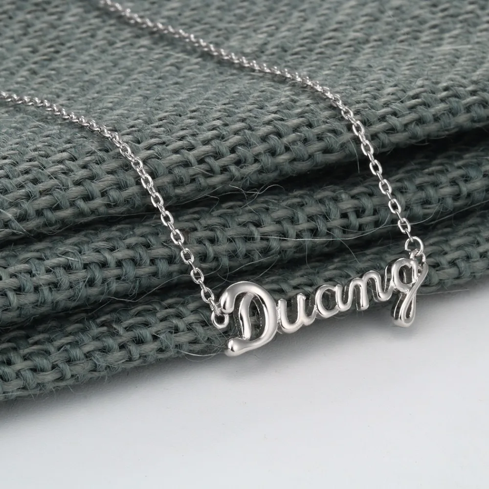 Kinitial письмо Ожерелья для мужчин Алфавит ɽuang' Подвески Цепочки и ожерелья 925