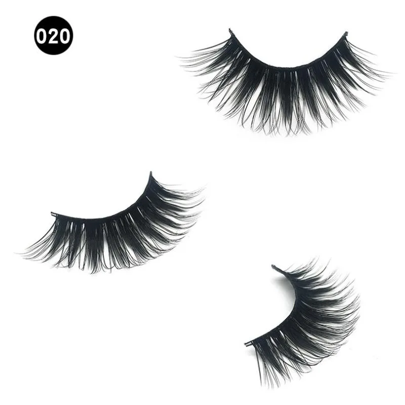 5pairs 020 5 пар/компл. натуральных длинных накладных ресниц модные женские туфли макияж глаз мягкие черные ресницы, увеличение ресниц ручной работы DIY густые накладные ресницы - Длина: 5pairs 020