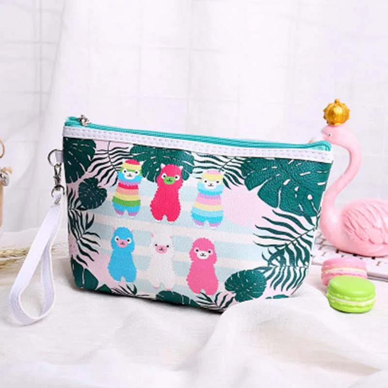 24 5*7*15 см косметичка на молнии с принтом кактуса ламы большая сумка для хранения