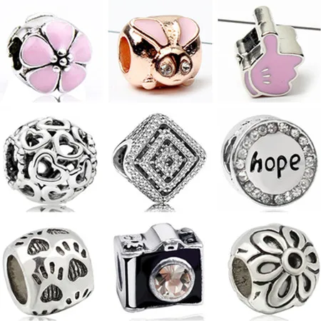 Красочные европейские бусы Макси DIY Ювелирные изделия Кролик надеюсь Цветочные