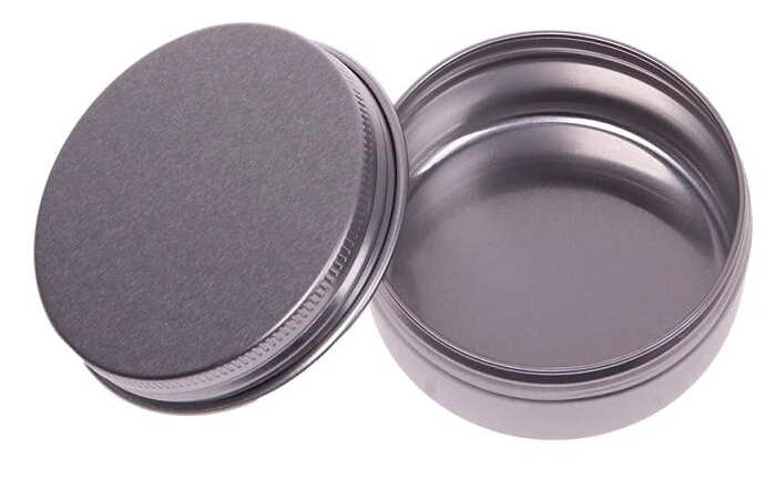 100pcs 100g 100ml Silver Aluminum Cosmetic Jar Container Screw Thread Makeup Container
