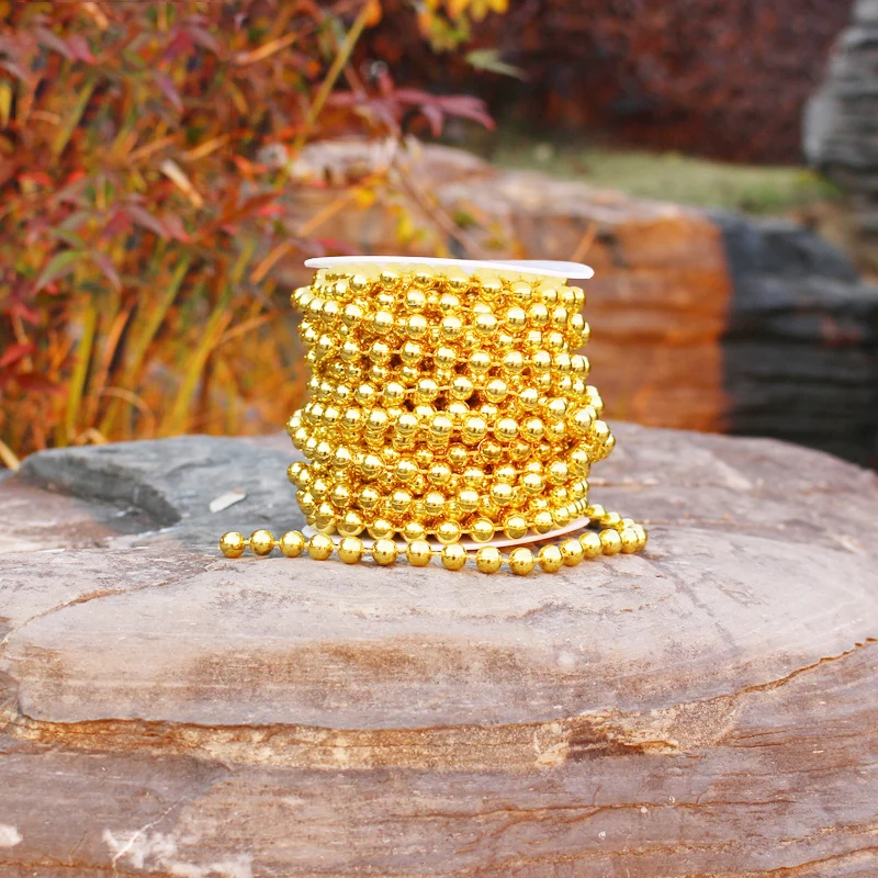 10M/Roll 8mm Cotton thread beads chain Wedding Engagement house Decoration festival event party decor fishing line | Дом и сад