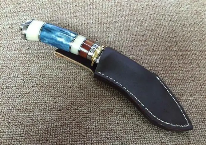 Коллекция дамасских охотничьих фиксированных ножей походный тактический нож