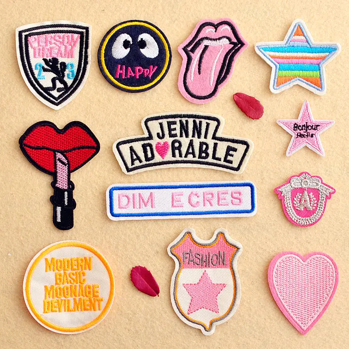 Розовый значок с вышивкой наклейка на одежду пододеяльник ковбойские