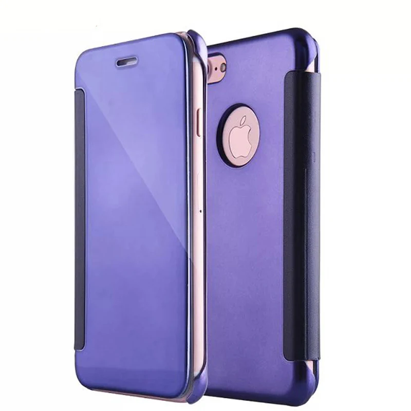 Для Iphone 5 5G 5S 5SE 6 6S Plus блестящее зеркальное покрытие Флип кожаный чехол для iphone 7 7Plus