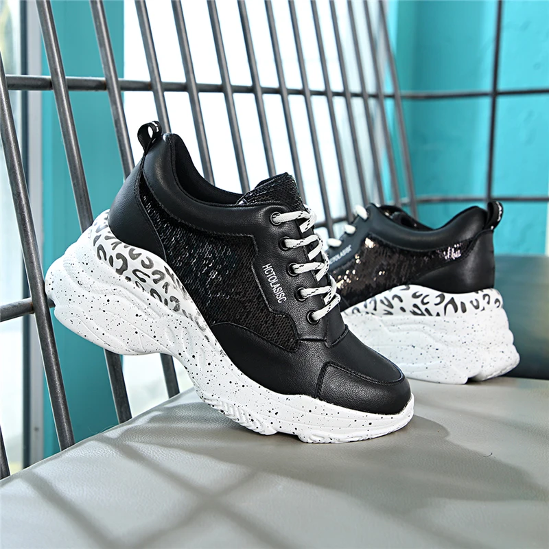 Женские кроссовки на платформе NEWDISCVRY блестящие уличные массивной весна